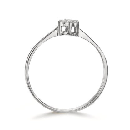 Anello Oro bianco 750/18 carati Diamante 0.06 ct, 7 pietra, w-si