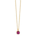 Collana Oro giallo 750/18 carati Rubino 0.26 ct 42 cm