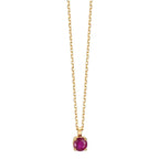 Collana Oro giallo 750/18 carati Rubino 0.26 ct 42 cm