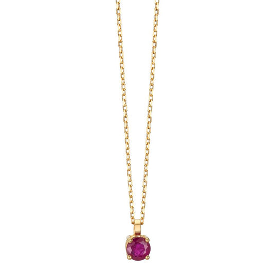 Collana Oro giallo 750/18 carati Rubino 0.26 ct 42 cm