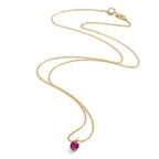 Collana Oro giallo 750/18 carati Rubino 0.26 ct 42 cm