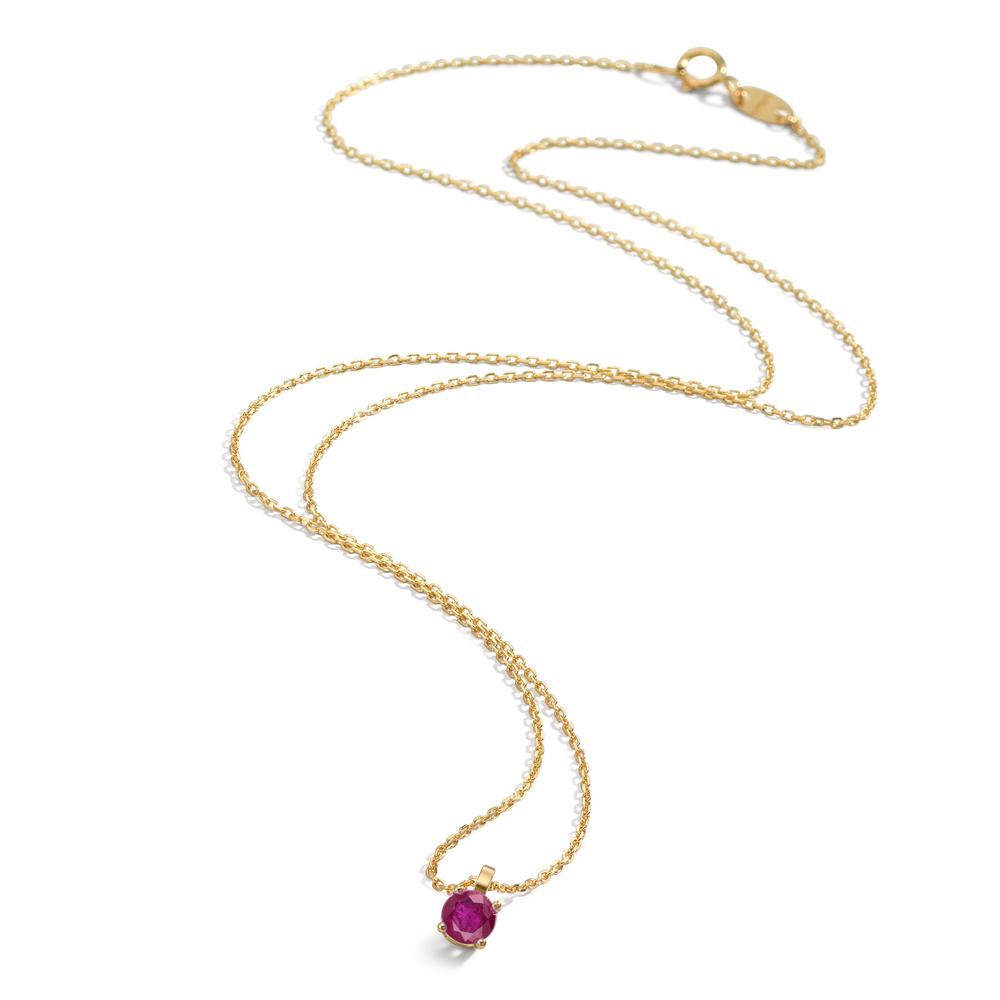 Collana Oro giallo 750/18 carati Rubino 0.26 ct 42 cm