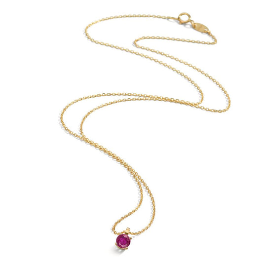 Collana Oro giallo 750/18 carati Rubino 0.26 ct 42 cm
