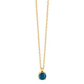 Collana Oro giallo 750/18 carati Zaffiro 0.28 ct 42 cm