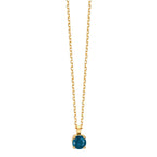 Collana Oro giallo 750/18 carati Zaffiro 0.28 ct 42 cm