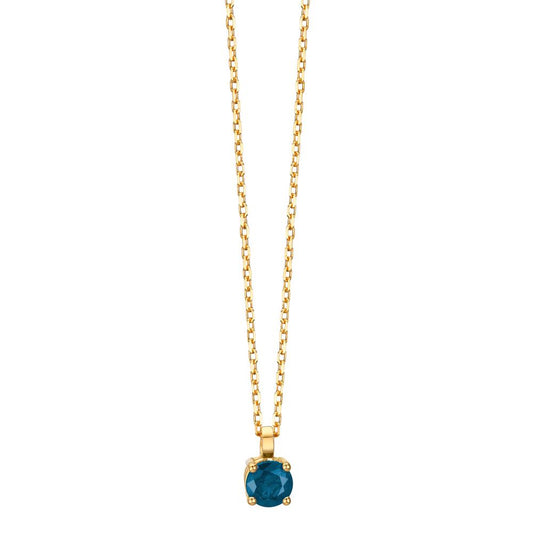 Collana Oro giallo 750/18 carati Zaffiro 0.28 ct 42 cm