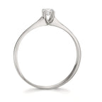 Anello solitario Oro bianco 750/18 carati Diamante 0.09 ct, w-si
