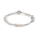 Bracciale Acciaio inossidabile Cristallo Grigio Perla coltivata d'acqua dolce Grigio