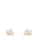 Orecchini a bottone Oro giallo 375/9K Perla coltivata d'acqua dolce, 6 Perla 2-4 mm
