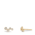 Orecchini a bottone Oro giallo 375/9K Zirconia 8 pietra