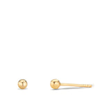 Orecchini a bottone Oro giallo 375/9K Ø3 mm