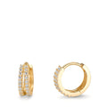 Orecchini circolari Oro giallo 375/9K Zirconia 36 pietra