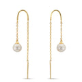 Orecchini a strappo Oro giallo 375/9K Perla coltivata d'acqua dolce, 2 Perla 5-5.5 mm
