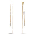 Orecchini a strappo Oro giallo 375/9K Perla coltivata d'acqua dolce, 12 Perla, 2.5 mm