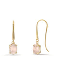 Orecchini Oro giallo 375/9K Quarzo rosa, 2 pietra