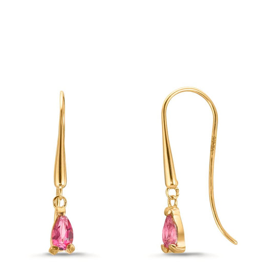 Orecchini Oro giallo 375/9K Topazio rosa, 2 pietra