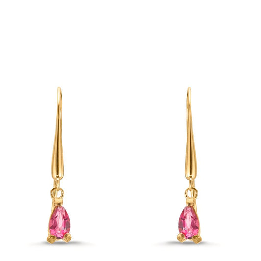 Orecchini Oro giallo 375/9K Topazio rosa, 2 pietra