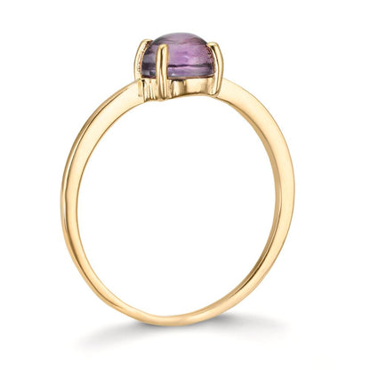 Anello Oro giallo 375/9K Ametista 5.5 mm