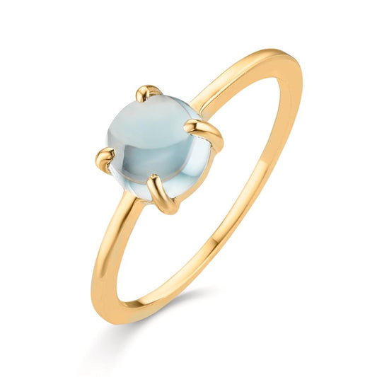 Anello Oro giallo 375/9K Topazio Azzurro, 5.5 mm