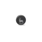 Orecchini a bottone 1 pz Acciaio inossidabile nero rivestimento IP Cervo Ø8 mm