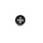 Orecchini a bottone 1 pz Acciaio inossidabile nero rivestimento IP Ø8 mm