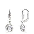 Orecchini Anti allergico Zirconia bianco, 2 pietra, 8 mm
