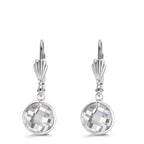 Orecchini Anti allergico Zirconia bianco, 2 pietra, 8 mm