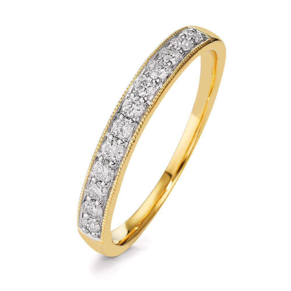 Anelli di memoria Oro giallo 750/18 carati Diamante 0.25 ct, 12 pietra, w-pi3