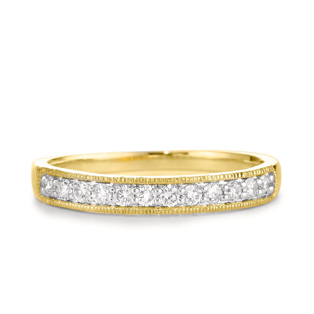 Anelli di memoria Oro giallo 750/18 carati Diamante 0.25 ct, 12 pietra, w-pi3