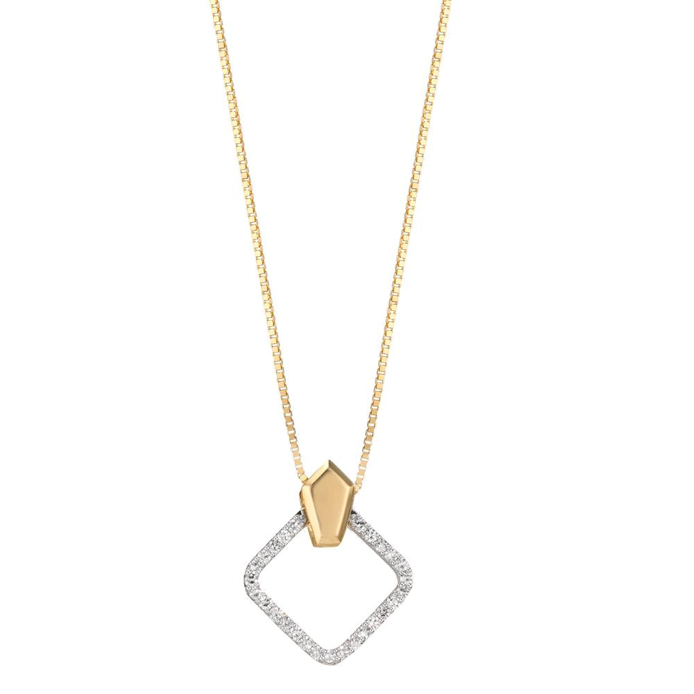 Ciondolo Oro giallo 750/18 carati Diamante 0.10 ct, w-si