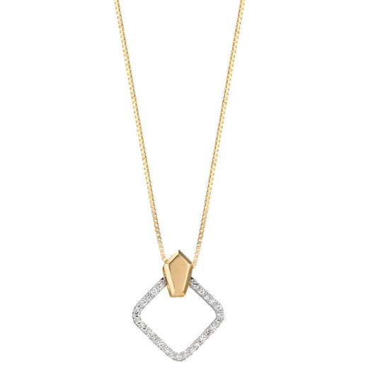 Ciondolo Oro giallo 750/18 carati Diamante 0.10 ct, w-si