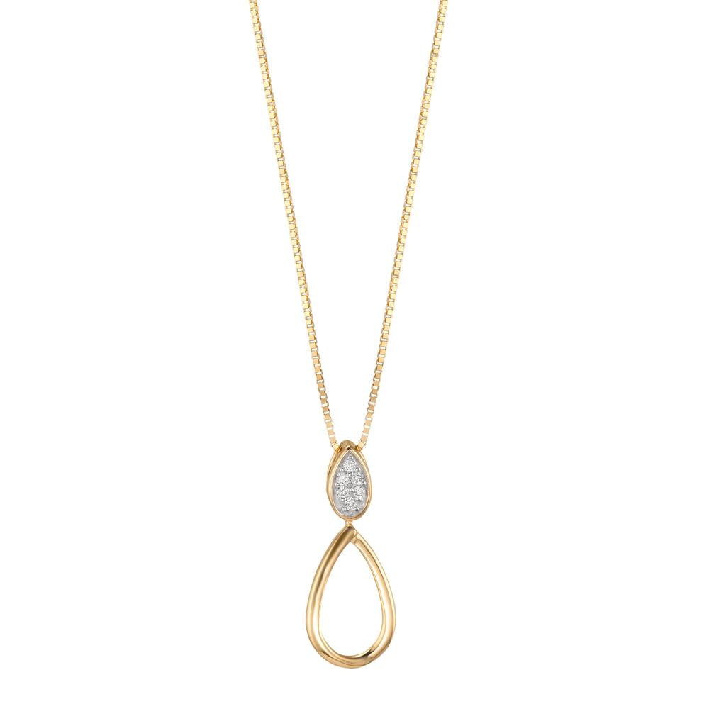 Ciondolo Oro giallo 750/18 carati Diamante 0.03 ct, 6 pietra, w-pi1