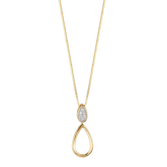 Ciondolo Oro giallo 750/18 carati Diamante 0.03 ct, 6 pietra, w-pi1