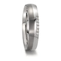 Anello del partner Acciaio inossidabile, Titanio Diamante 0.09 ct, 6 pietra, w-si