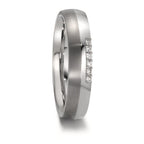 Anello del partner Acciaio inossidabile, Titanio Diamante 0.09 ct, 6 pietra, w-si