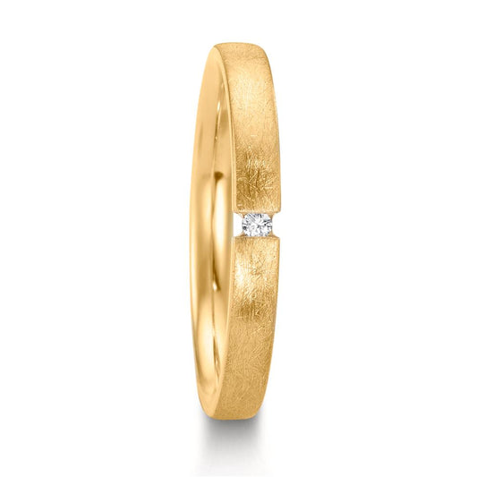 Anello del partner Oro giallo 750/18 carati Diamante 0.015 ct, w-si