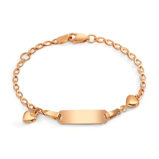 Bracciale con incisione Oro rosso 750/18 carati Cuore 12-14 cm