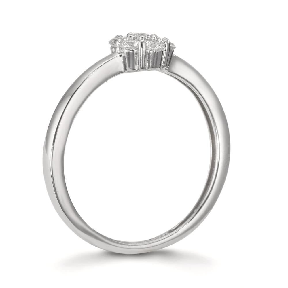 Anello Argento Zirconia 7 pietra rodiato
