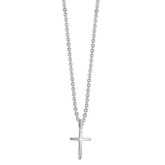 Collana Argento rodiato Croce 38-42 cm