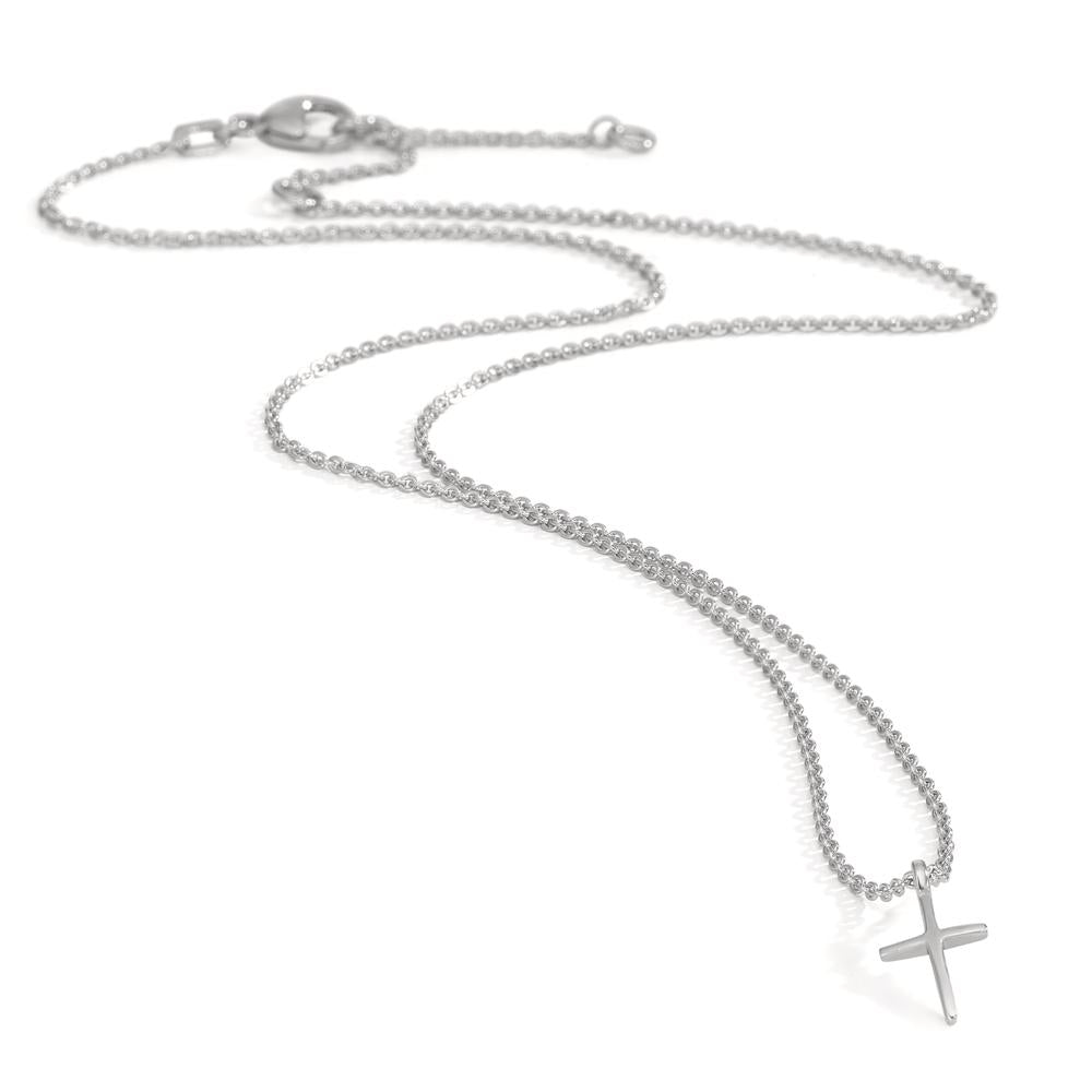 Collana Argento rodiato Croce 38-42 cm
