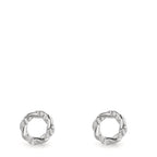 Orecchini a bottone Argento Zirconia 16 pietra rodiato Ø6.5 mm