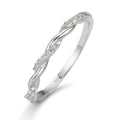 Anelli impilabili Argento Zirconia 18 pietra rodiato