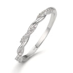 Anelli impilabili Argento Zirconia 18 pietra rodiato