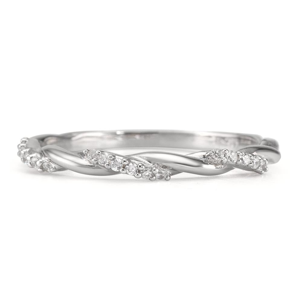 Anelli impilabili Argento Zirconia 18 pietra rodiato