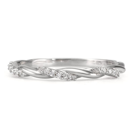 Anelli impilabili Argento Zirconia 18 pietra rodiato