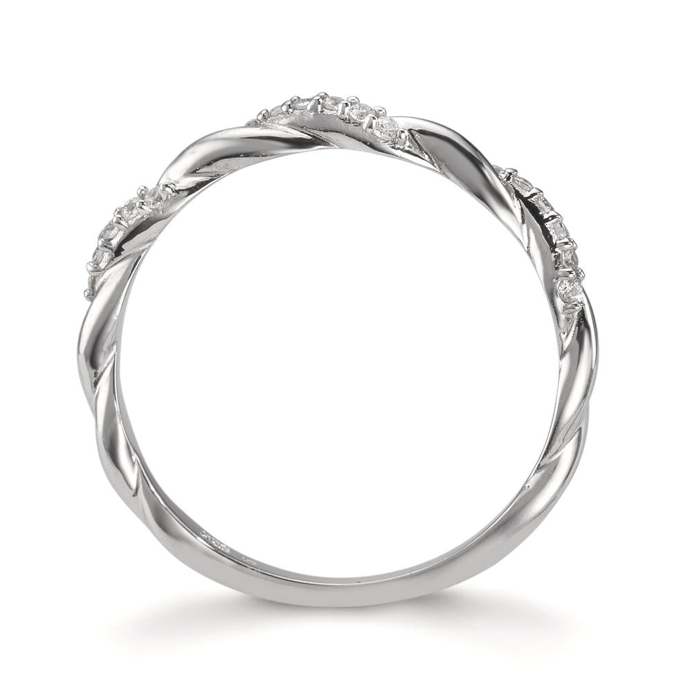 Anelli impilabili Argento Zirconia 18 pietra rodiato