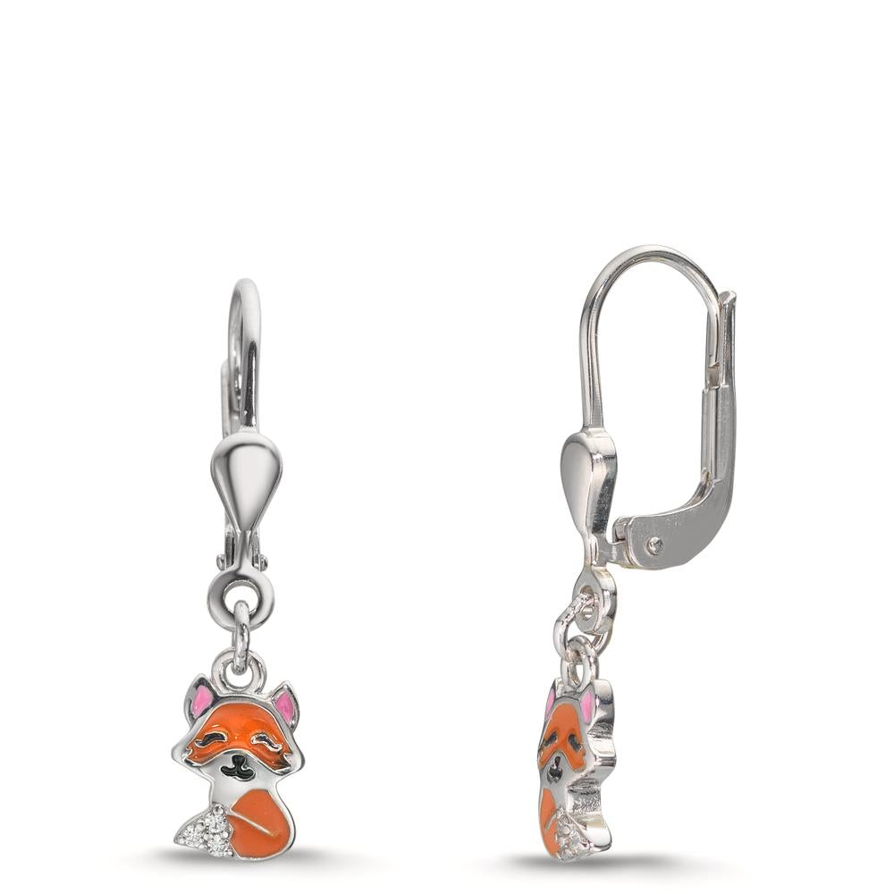 Orecchini Argento Zirconia 6 pietra rodiato Volpe