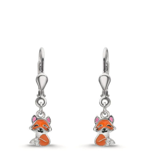 Orecchini Argento Zirconia 6 pietra rodiato Volpe