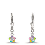 Orecchini Argento Zirconia 2 pietra rodiato