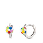 Orecchini circolari Argento rodiato Calcio